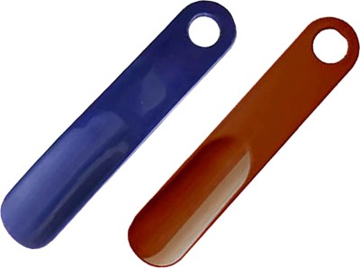 Sheppits Premium Shoe Horn (Pack Of 2, Navy Blue, Maroon) Shoe Tree(Men, Women)