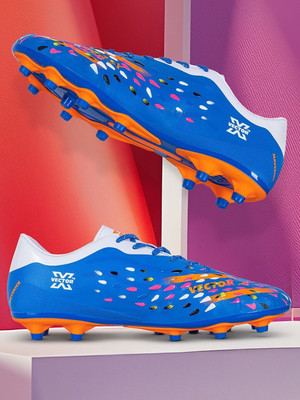 VECTOR X Maverick Emboss PU double color TPU sole Studs For Synthetic Turf & Hard Ground Football Shoes For Men(Blue , 4)