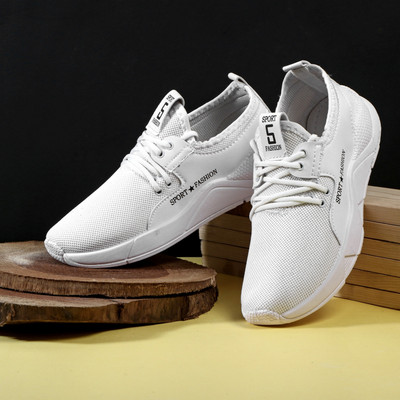 Begone Trendy Running Shoes Running Shoes For Men Walking Shoes For Men(White , 6)