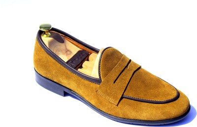 Wolven Loafers For Men(Tan , 7)