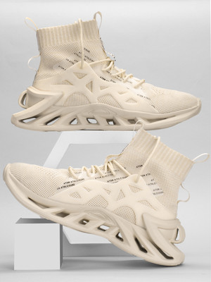 ATOM Alphabounce High Tops For Men(Beige , 8)