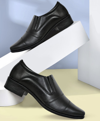 Allen Cooper Genuine Leather Slip On For Men(Black , 8)