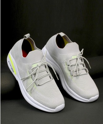 asian Asian Hattrick-21 sports shoes for men | Latest Stylish Casual sneakers for men | running shoes for boys | Lace up lightweight grey shoes for running, walking, gym, trekking, hiking & party Walking Shoes For Men(Grey, Green , 9)