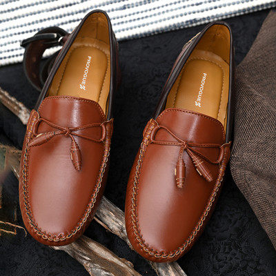 PROVOGUE Loafers For Men(Tan , 6)