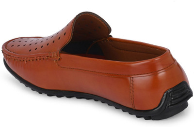 Server Casual Stylish PU Synthetic Leather Loafers For Men(Tan , 6)