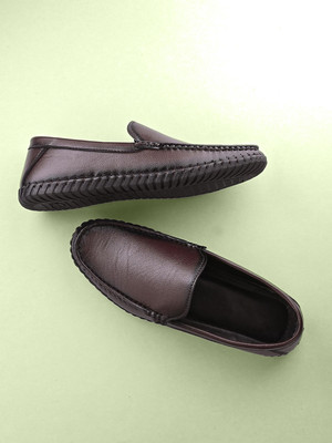 MACTREE Slip On For Men(Brown , 6)