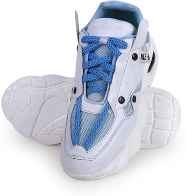 TheShoeGallery Womens & Girls Lace Up Sneaker Shoes For Casual Outing|| Soft Cushion Insole Sneakers For Women(Blue, White , 8)