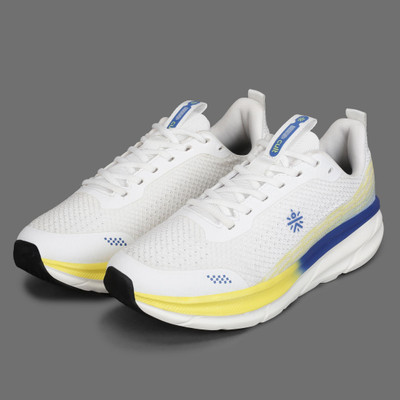 Cult Strion Running Shoes Enhanced Cushioning Enhanced Grip Lightweight High Traction Running Shoes For Men(White, Yellow , 7)
