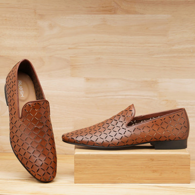 RUOSH Ruosh Occasion Slip On Loafers For Men(Tan , 10)
