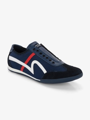 Spykar Buddy Retro Slip On Sneakers For Men(Navy , 9)