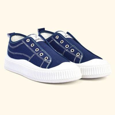 yoho Cruise|PVC Sole | Trendy Canvas Shoes|Crafted with Comfy & Stylish Canvas Fabric Casuals For Women(Navy , 4)