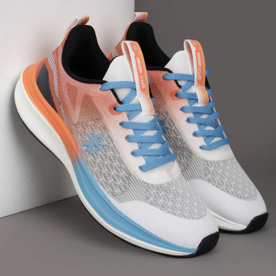 Cult Aetheris Running Shoes Enhanced Cushioning Enhanced Grip Lightweight High Running Shoes For Women(White, Orange , 5)