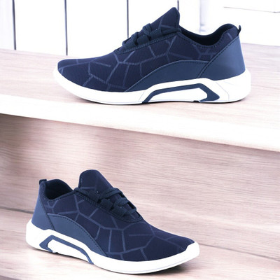 SPOTWALK SW-LYSHA Navy-Blue Running Sports Sneakers Running Shoes For Men(Navy, Blue , 8)