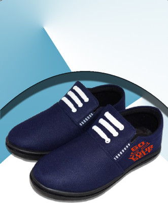 Kenamin Stylish Casual Shoes for Men and kids Casuals For Men(Blue, Orange , 3)