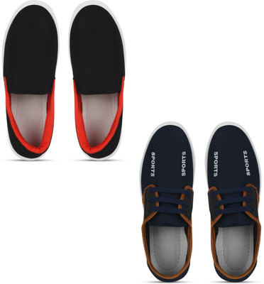 KMH Walking Shoes For Men(Black, Brown , 7)