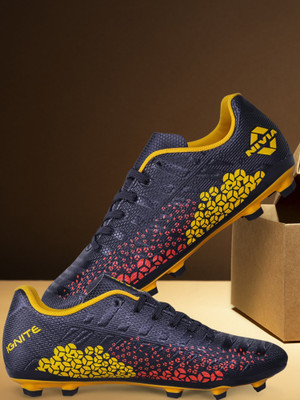 NIVIA IGNITE Football Shoes For Men(Black, Gold, Yellow , 10)