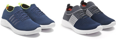 Face Stylish Sports Shoes for Men – Ideal for Running, Gym & Training Sneakers For Men(Navy, Navy, Grey, White , 10)