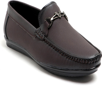 Begone Men Synthetic Pull On Loafers Loafers For Men(Brown , 8)
