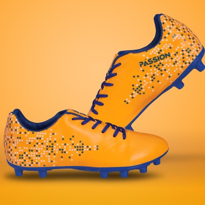 NIVIA Passion Football Shoes For Men(Orange, Blue)