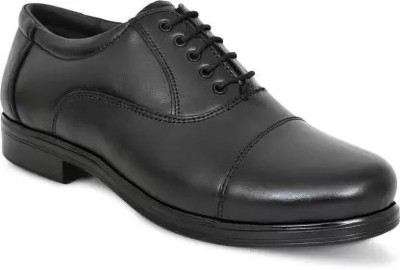 Wornwalk Lightweight Genuine Leather Police and Oxford Police Shoes for Men Boots For Men Oxford For Men(Black , 9)