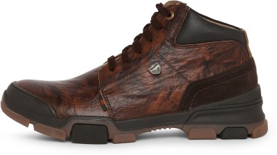 BUCKAROO CASTO Genuine Leather Tan Casual Boots for Men: BUCKAROO Driving Shoes For Men(Brown, Tan , 9)