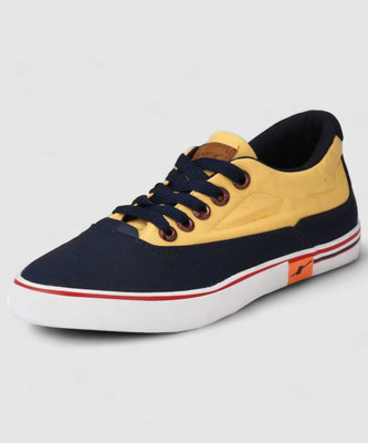Sparx SM 322 | Stylish, Comfortable | Canvas Shoes For Men(Blue, Yellow , 6)