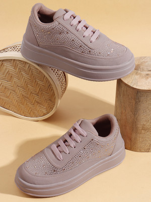 Denill Sneakers For Women(Pink , 6)