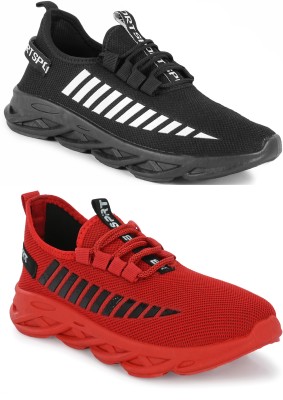 Nobelite Casuals For Men(Black, Red , 9)