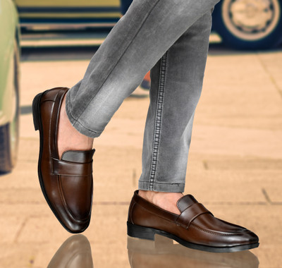 RDXO Comfortable Premium Stylish Unique Trendy Popular KUS2035_BROWN for Men Driving Shoes For Men(Brown , 7)