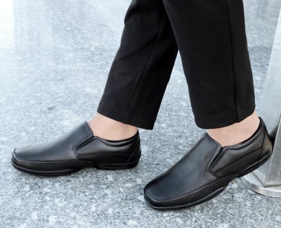 SHOE BLATE Office Wear Oxford Derby Formal Shoes For Men || Boys Wow Formal Wedding Party Slip On For Men(Black)