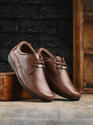 EGOSS Stretch Premium Genuine Leather Slip On For Men(Brown)