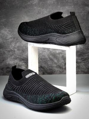 asian Casual Sneaker Shoes for Women | Soft Cushioned Insole || VANILLA-113 Slip On Sneakers For Women(Black, Black , 5)