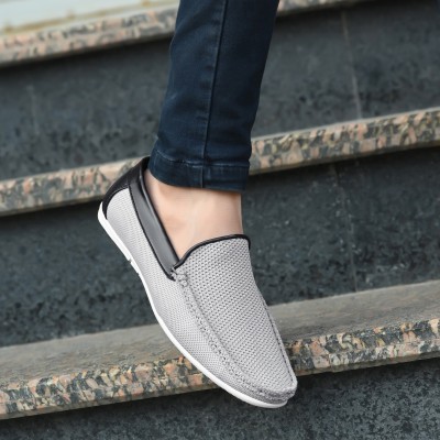 YLF YLF Men's Casual Light Weight Men's Mesh Loafers Loafers For Men(Grey , 7)