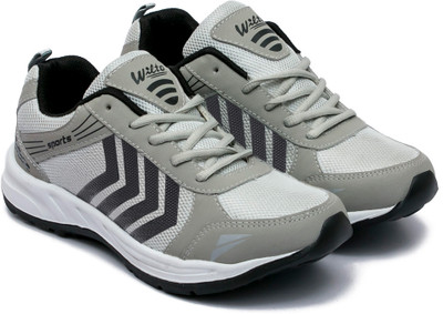 asian Wonder-14 Men’s Sports Shoes | Stylish Breathable, Lightweight Sneakers for Boys Training & Gym Shoes For Men(Grey, Black , 9)