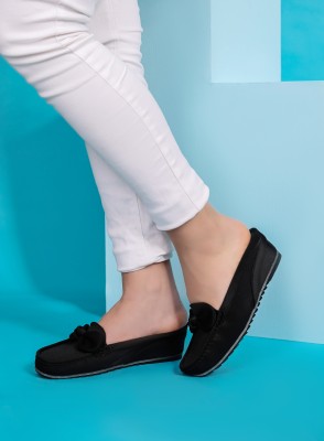 Shezone Loafers For Women(Black , 6)