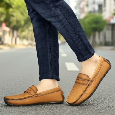 CHADDAMMI Rich Quality|Breathable|Lightweight Driving Shoes For Men(Yellow , 7)