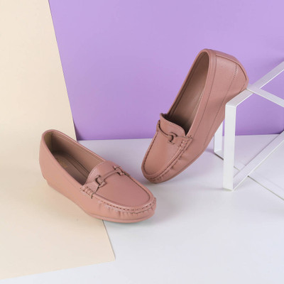 MOCHI 31-799 Loafers For Women(Pink , 5)