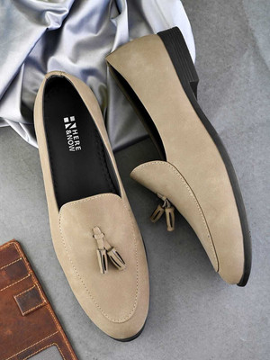 HERE&NOW Loafers For Men(Beige , 6)