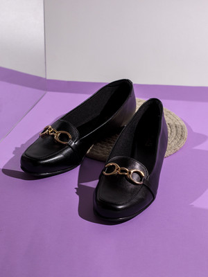 Inc.5 Womens Black Casual Solid Round Toe Ballerinas Outdoors For Women(Black , 4)