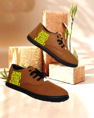 Kenamin Stylish Casual Shoes for Men and kids Casuals For Men(Tan , 4)