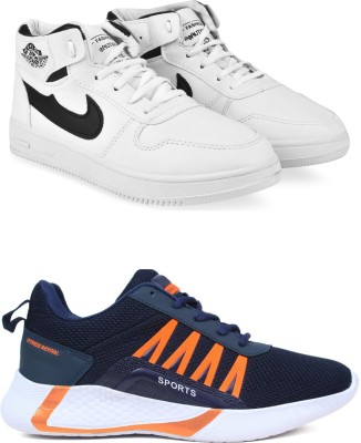 Free Kicks Combo Of 2 Shoes FK-J-310 & FK-394 Sneakers For Men(Blue, Orange)