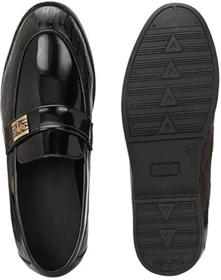 Akash Enterprises Men's Sole Premium Formal Dress Shoes | Elegant | Comfortable and Stylish Slip On For Men(Black , 8)