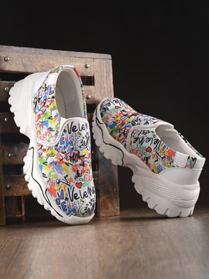 Knoos Sneakers For Women(White , 4)