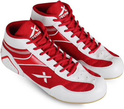 VECTOR X Razor 2.0 Mesh Upper | Crepe Rubber Sole Kabaddi & Wightlifting For Men(Red, White , 8)