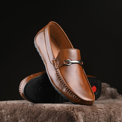 GWALK Lightweight Comfort Summer Trendy Premium stylish casual Loafers For Men Loafers For Men(Tan , 9)