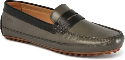 RUOSH Ruosh Men Footwear Driver-Slip-on Boat Shoes For Men(Grey , 10)