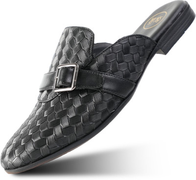 monkstory Men Sandals(Black , 9)