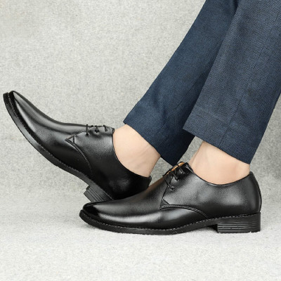Zixer Office Branded Synthetic Leather Formal Shoes For Men Derby Party Shoes For Boys Lace Up For Men(Black, Brown , 7)