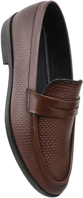 SHOECIDE Shoecide Men’s Classic Penny Loafers – Slip-On Dress Shoes Loafers For Men(Brown , 7)