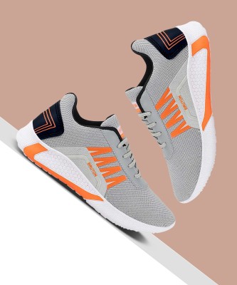 BRUTON Trendy Sports Running Running Shoes For Men(Orange, Grey)